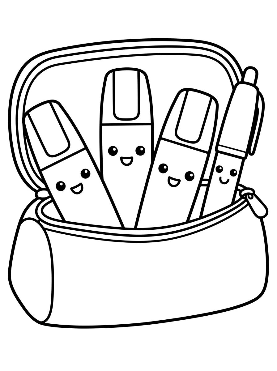 Marcadores de Texto Sorridentes para colorir Desenho de Marcadores de Texto Sorridentes para colorir e imprimir grátis