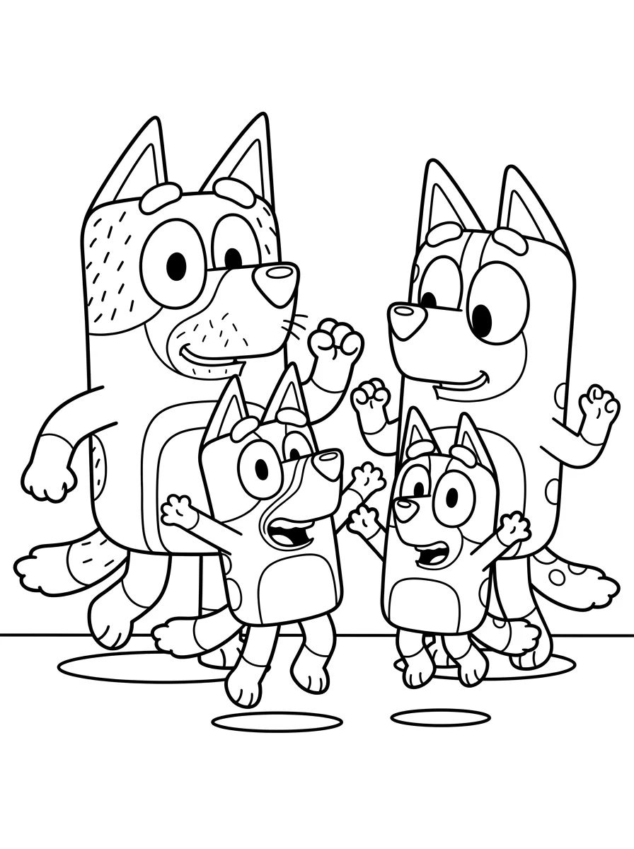 Dança Divertida Heeler para colorir Desenho de Dança Divertida Heeler para colorir e imprimir grátis