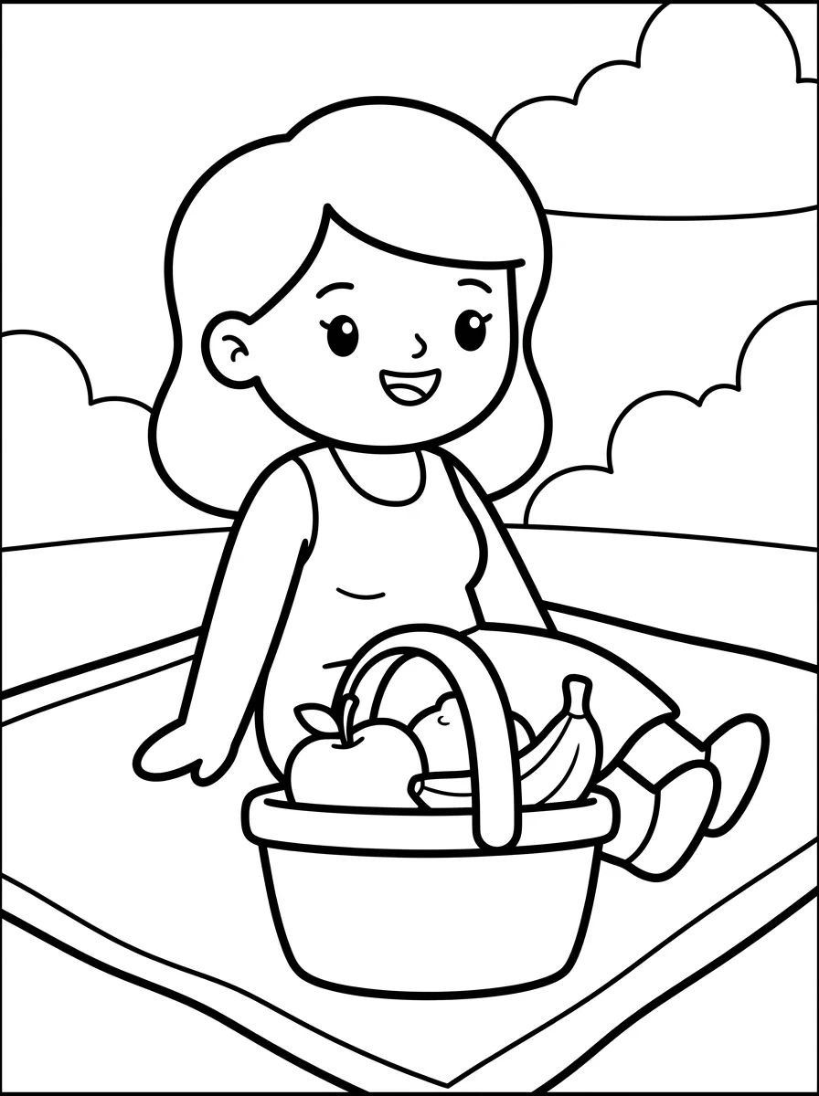 Mãe Chilli em um Piquenique em Família para colorir Desenho de Mãe Chilli em um Piquenique em Família para colorir e imprimir grátis