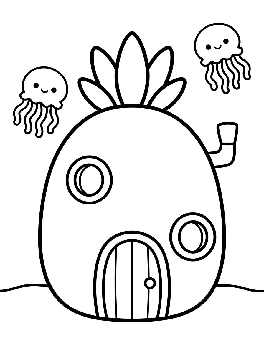 Casa de Abacaxi do Bob Esponja para colorir Desenho de Casa de Abacaxi do Bob Esponja para colorir e imprimir grátis