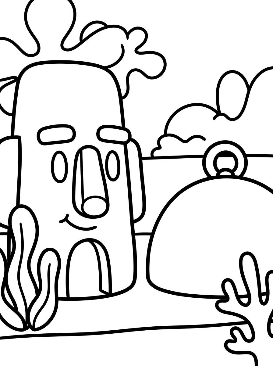 Rua da Fenda do Bikini para colorir Desenho de Rua da Fenda do Bikini para colorir e imprimir grátis