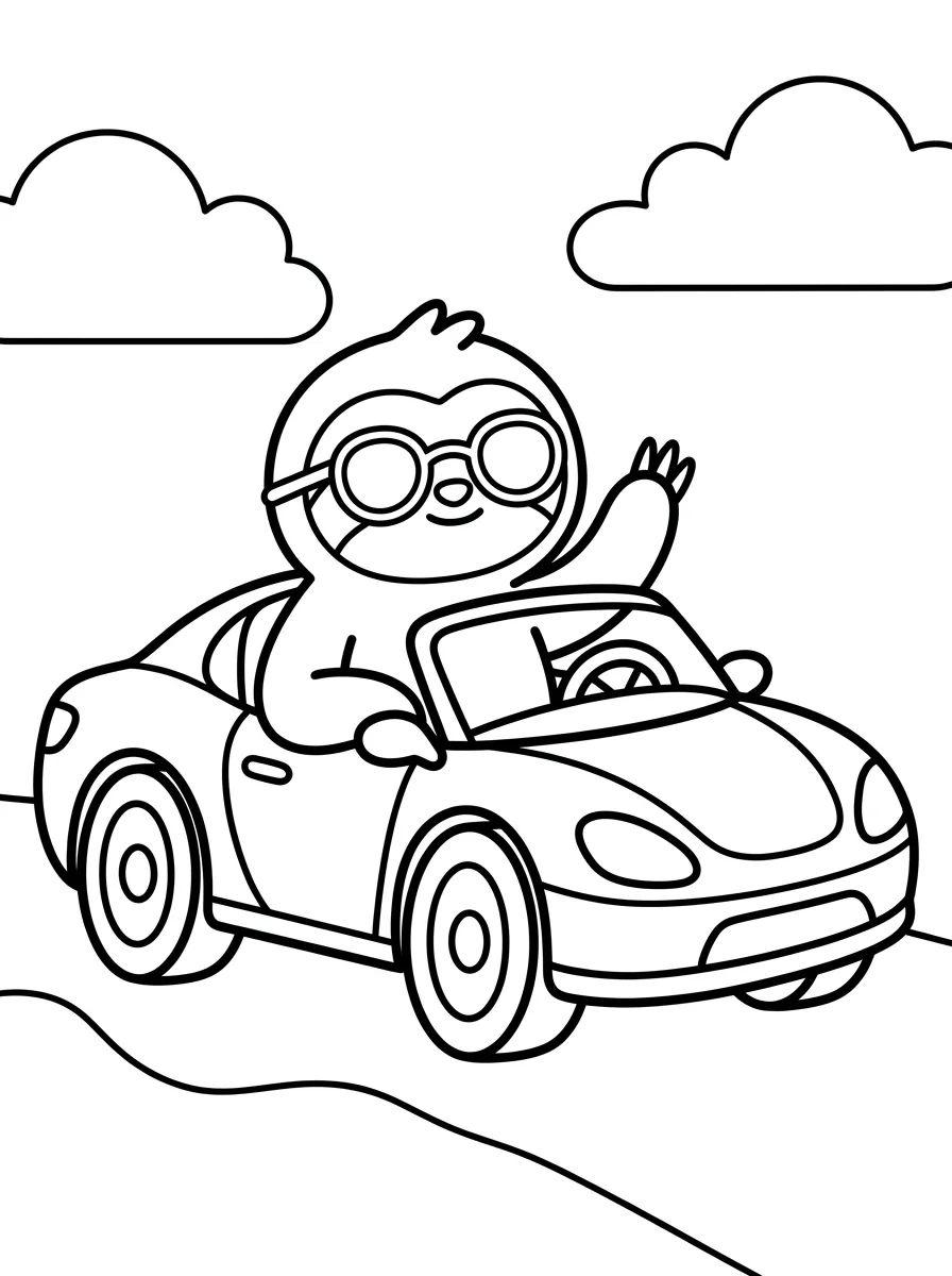 Flash Dirigindo o Carro Veloz para colorir Desenho de Flash Dirigindo o Carro Veloz para colorir e imprimir grátis