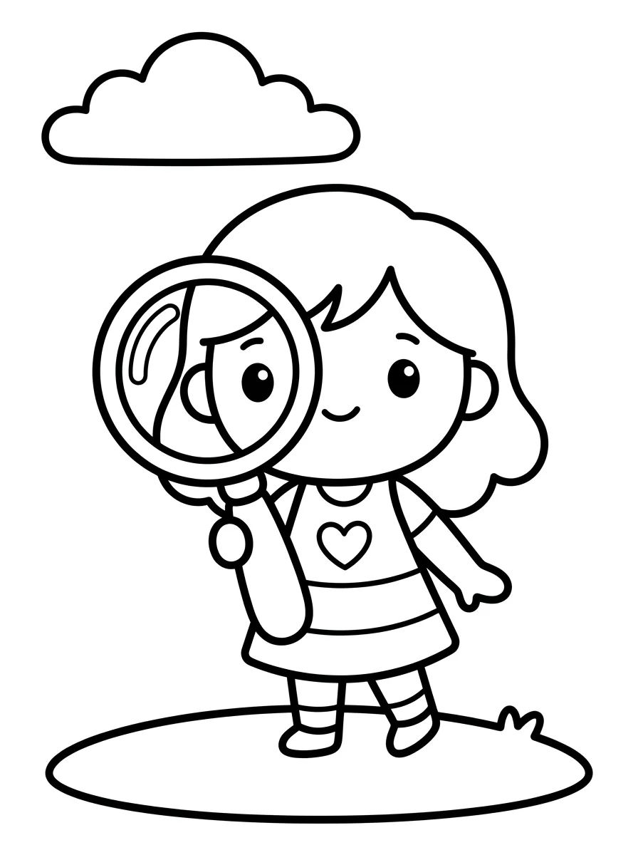 Gabby Exploradora com Lupa para colorir Desenho de Gabby Exploradora com Lupa para colorir e imprimir grátis