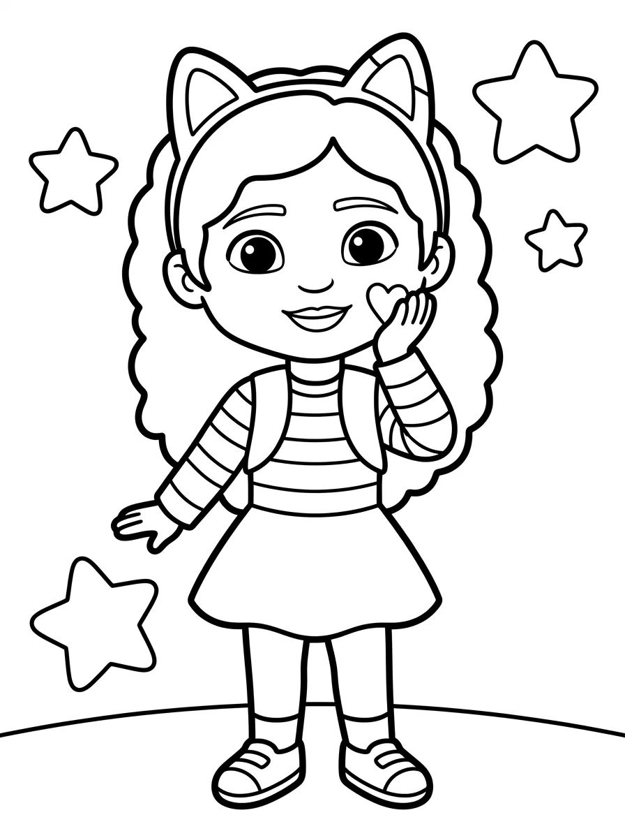Gabby Mandando Beijinho para colorir Desenho de Gabby Mandando Beijinho para colorir e imprimir grátis