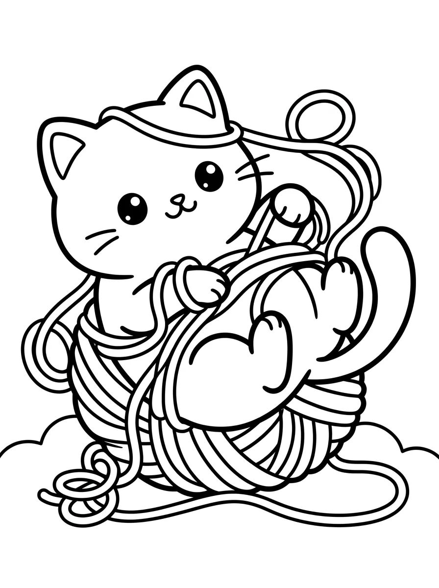 Desenhos de Gatos Fofos