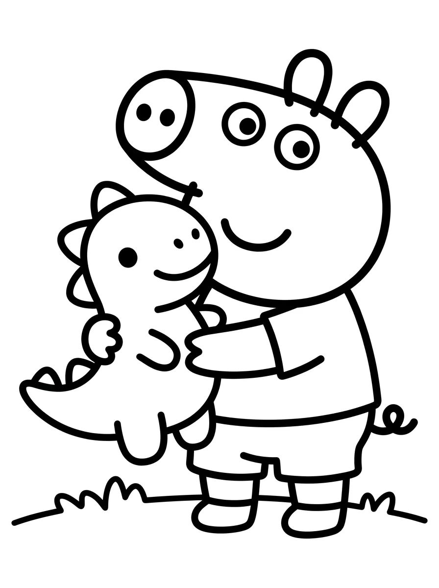 Coleção de desenhos para colorir: Desenhos do George Pig para Colorir