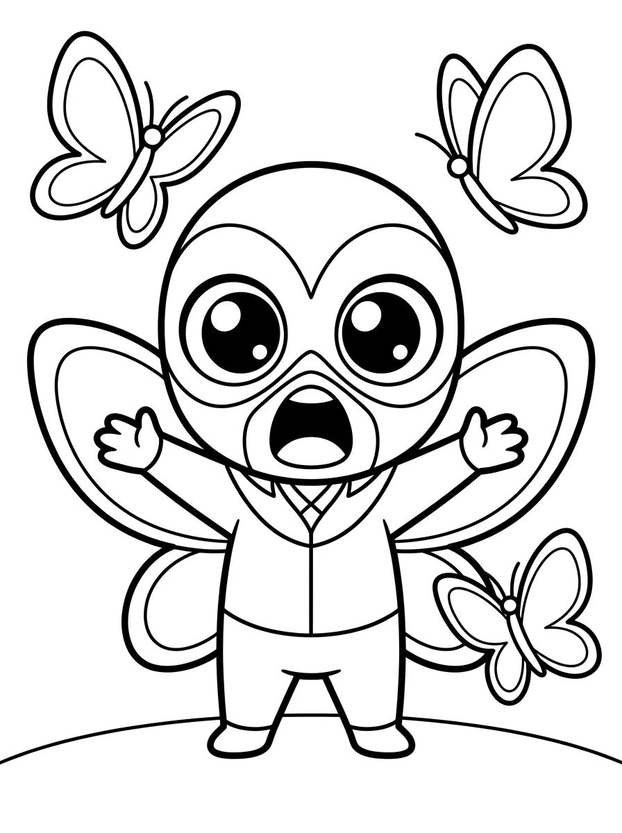Chibi Hawk Moth Engraçado para colorir Desenho de Chibi Hawk Moth Engraçado para colorir e imprimir grátis