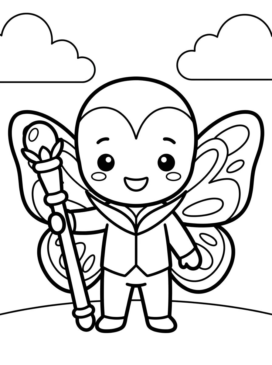 Hawk Moth com Cetro de Poder para colorir Desenho de Hawk Moth com Cetro de Poder para colorir e imprimir grátis