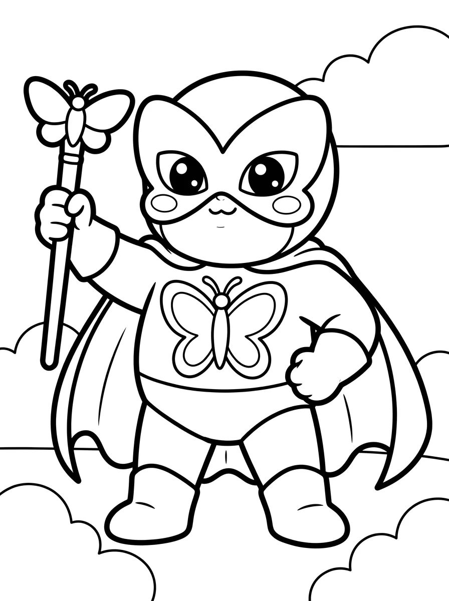 Hawk Moth Poderoso Kawaii para colorir Desenho de Hawk Moth Poderoso Kawaii para colorir e imprimir grátis