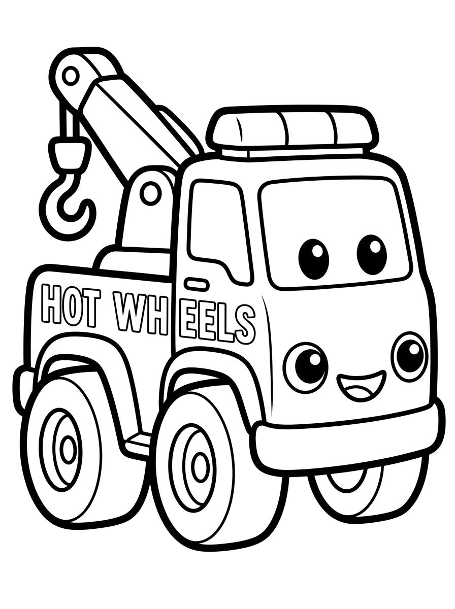 Hot Wheels Rescue Vehicle para colorir Desenho de Hot Wheels Rescue Vehicle para colorir e imprimir grátis