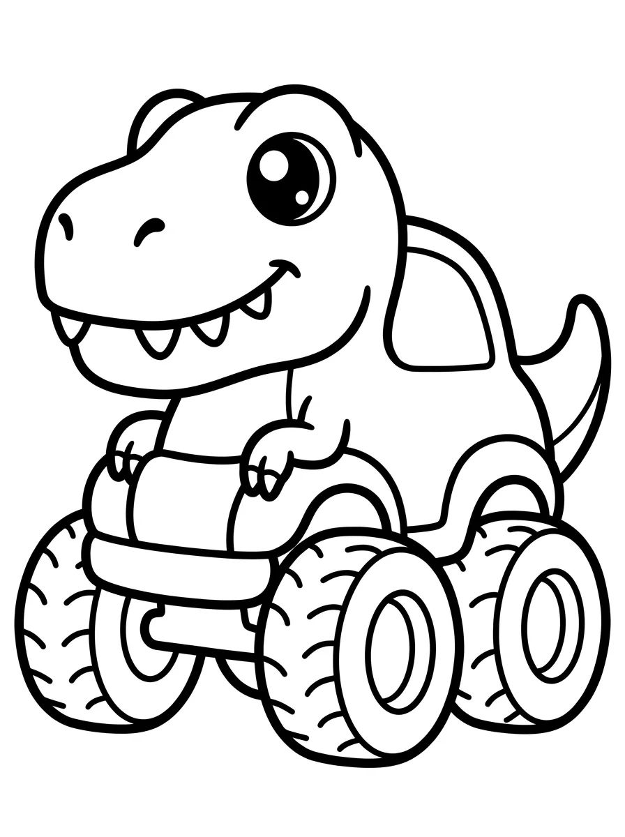 Hot Wheels Carro Dinossauro para colorir Desenho de Hot Wheels Carro Dinossauro para colorir e imprimir grátis