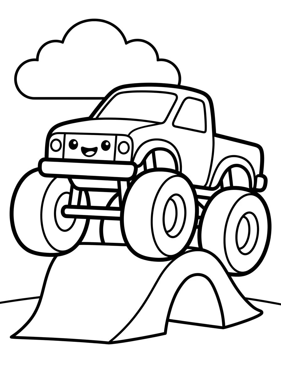 Monster Truck Hot Wheels para colorir Desenho de Monster Truck Hot Wheels para colorir e imprimir grátis