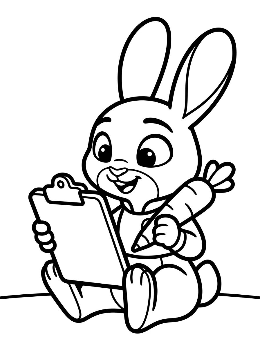 Judy Hopps Detetive Anotando para colorir Desenho de Judy Hopps Detetive Anotando para colorir e imprimir grátis