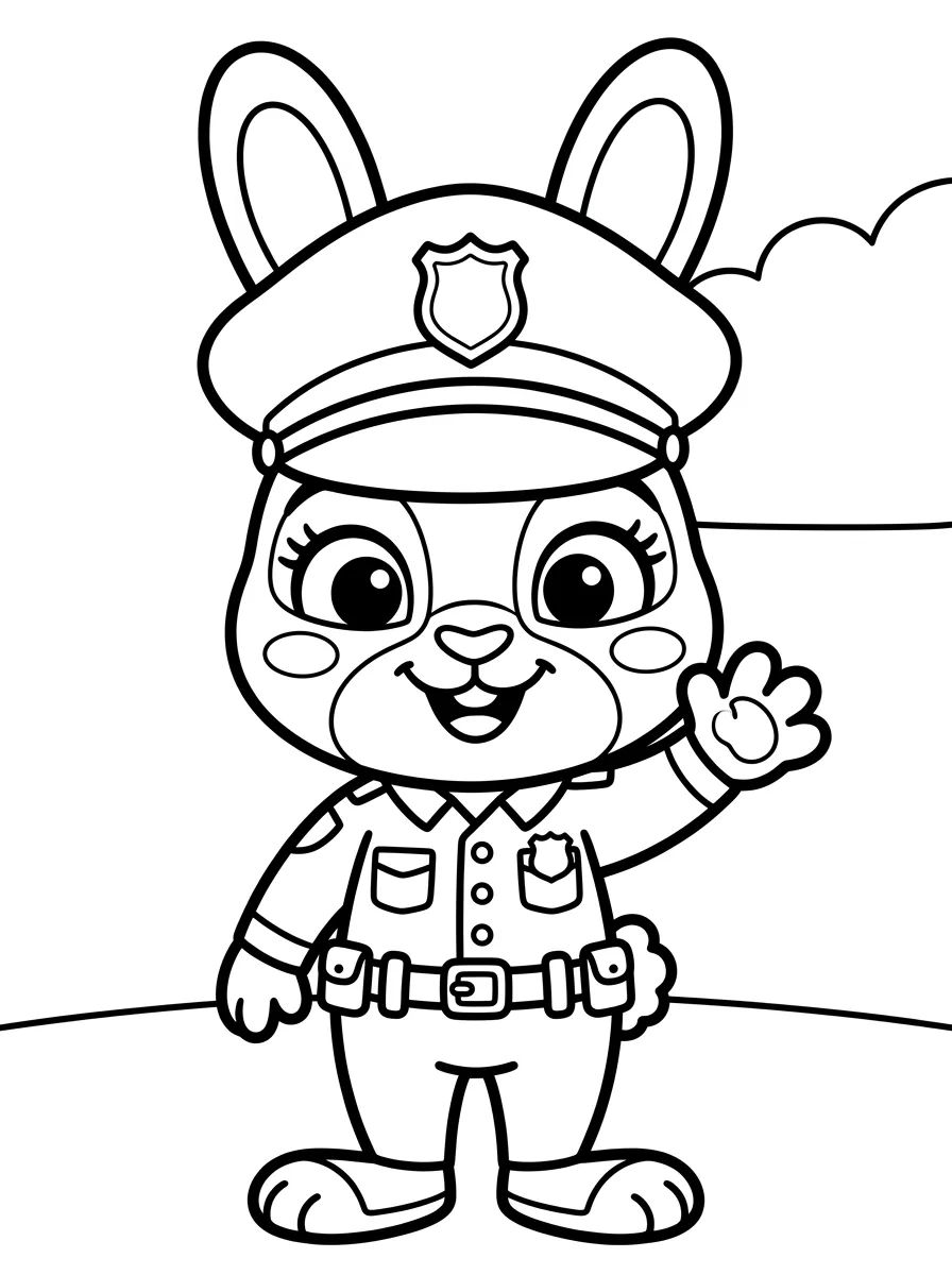 Coleção de desenhos para colorir: Judy Hopps de Zootopia