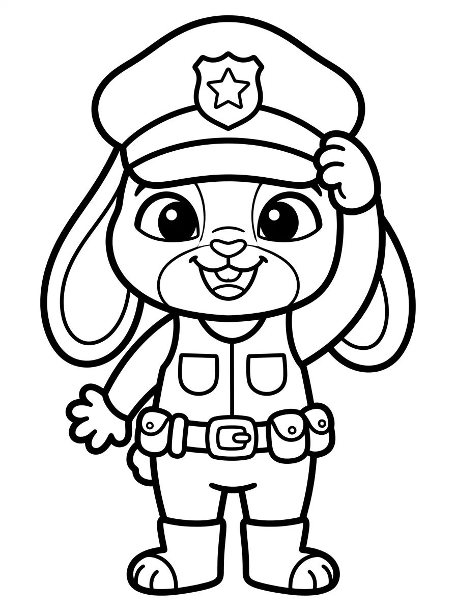Capa da coleção Judy Hopps de Zootopia para Colorir