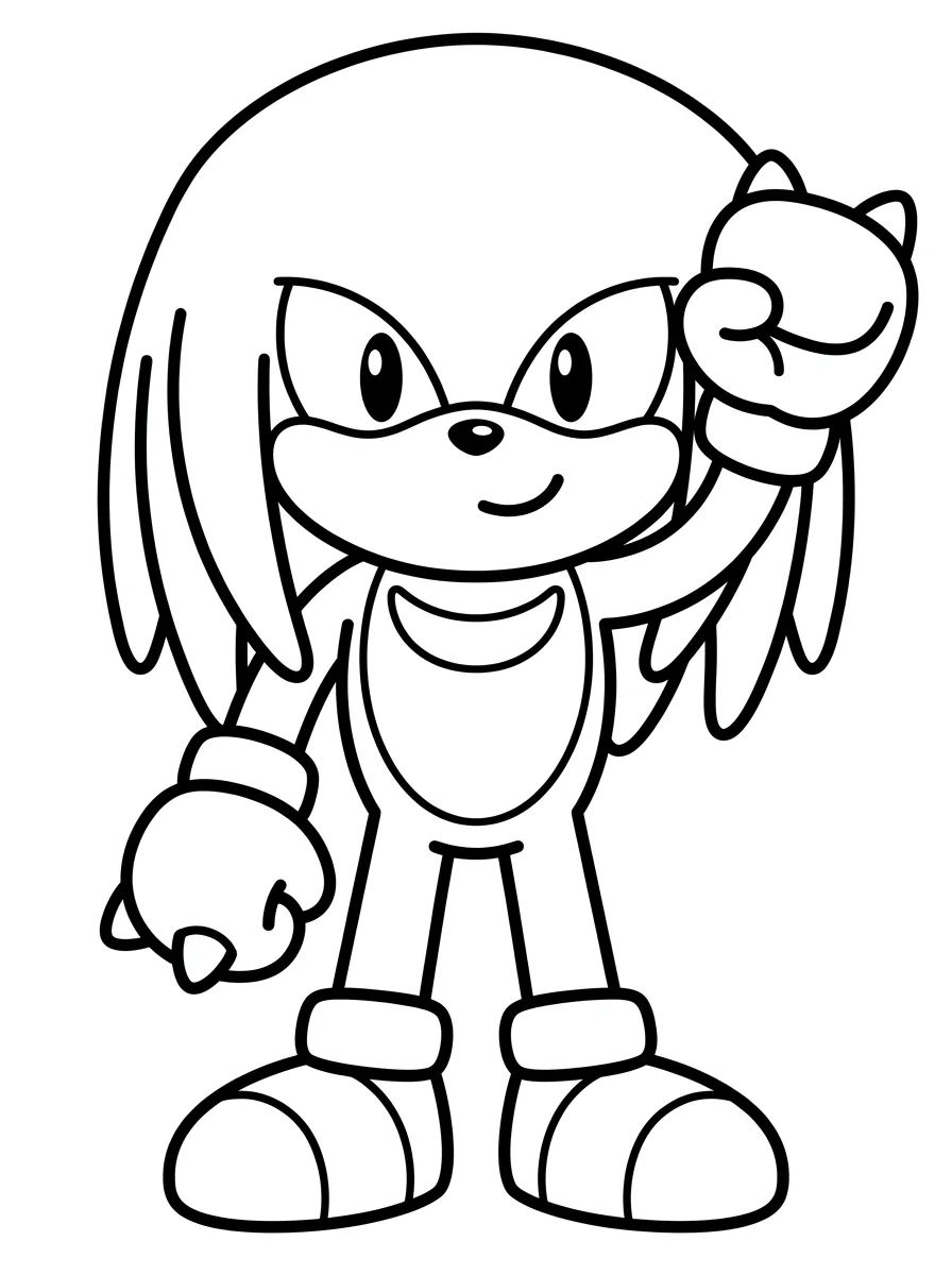 Capa da coleção Desenhos do Knuckles para Colorir