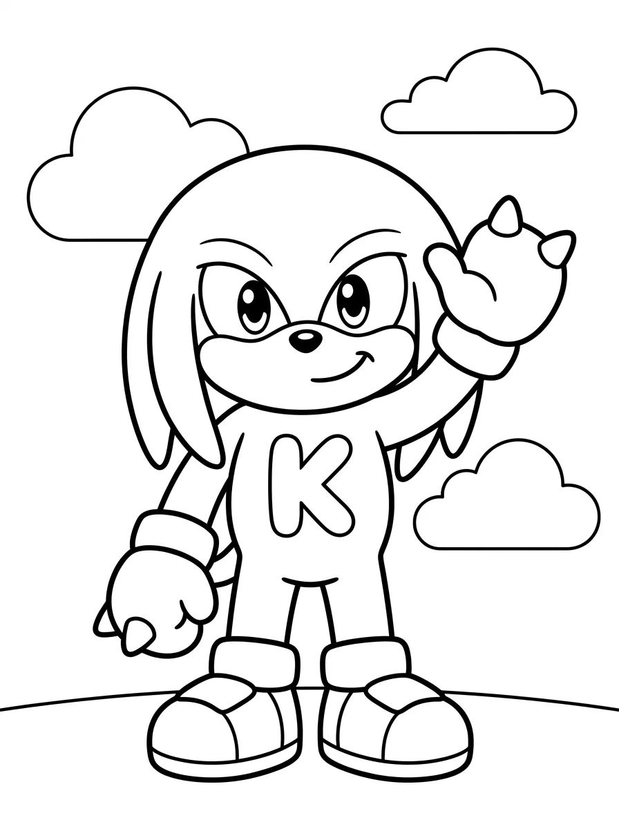 Capa da coleção Desenhos do Knuckles para Colorir