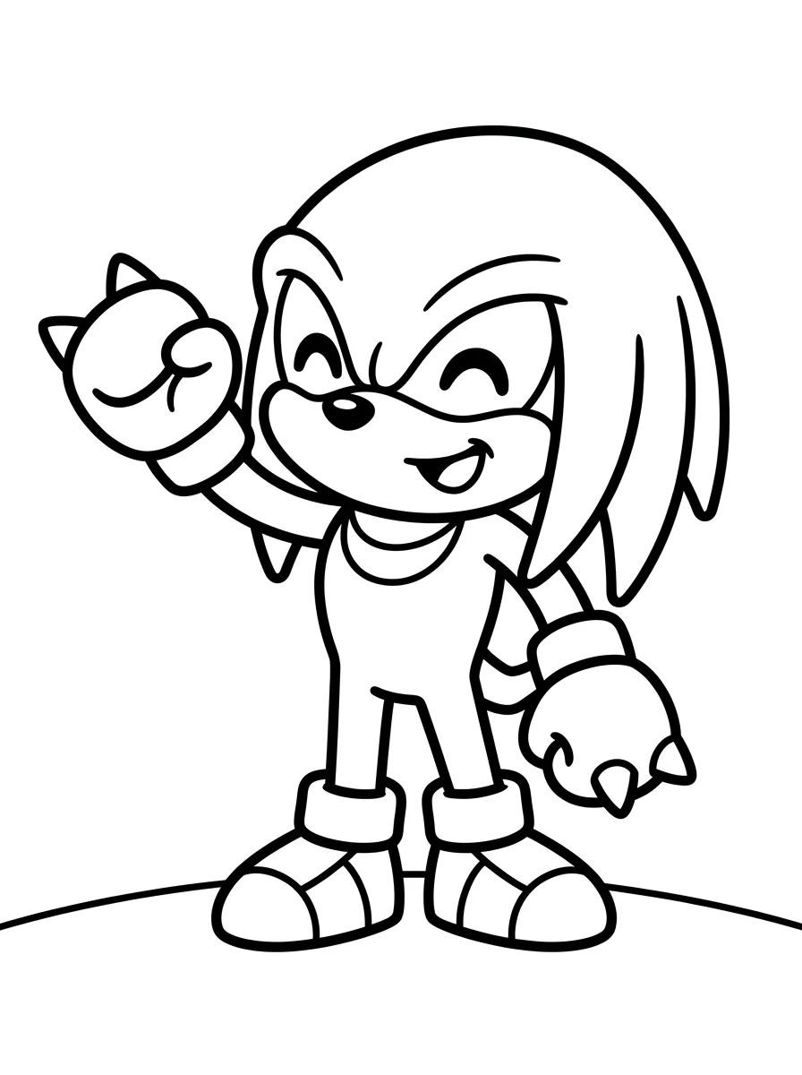 Coleção de desenhos para colorir: Knuckles para Colorir e Imprimir Grátis