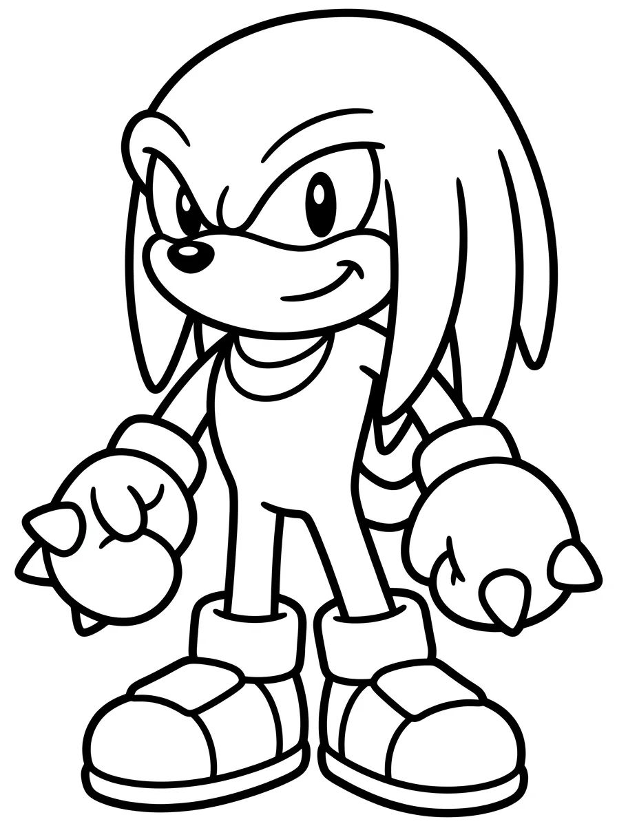 Capa da coleção Desenhos do Knuckles para Colorir
