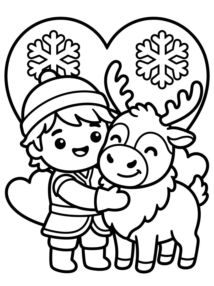 Capa da coleção Kristoff e Sven para Colorir