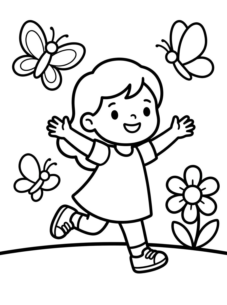 Lila Brincando no Parque para colorir Desenho de Lila Brincando no Parque para colorir e imprimir grátis