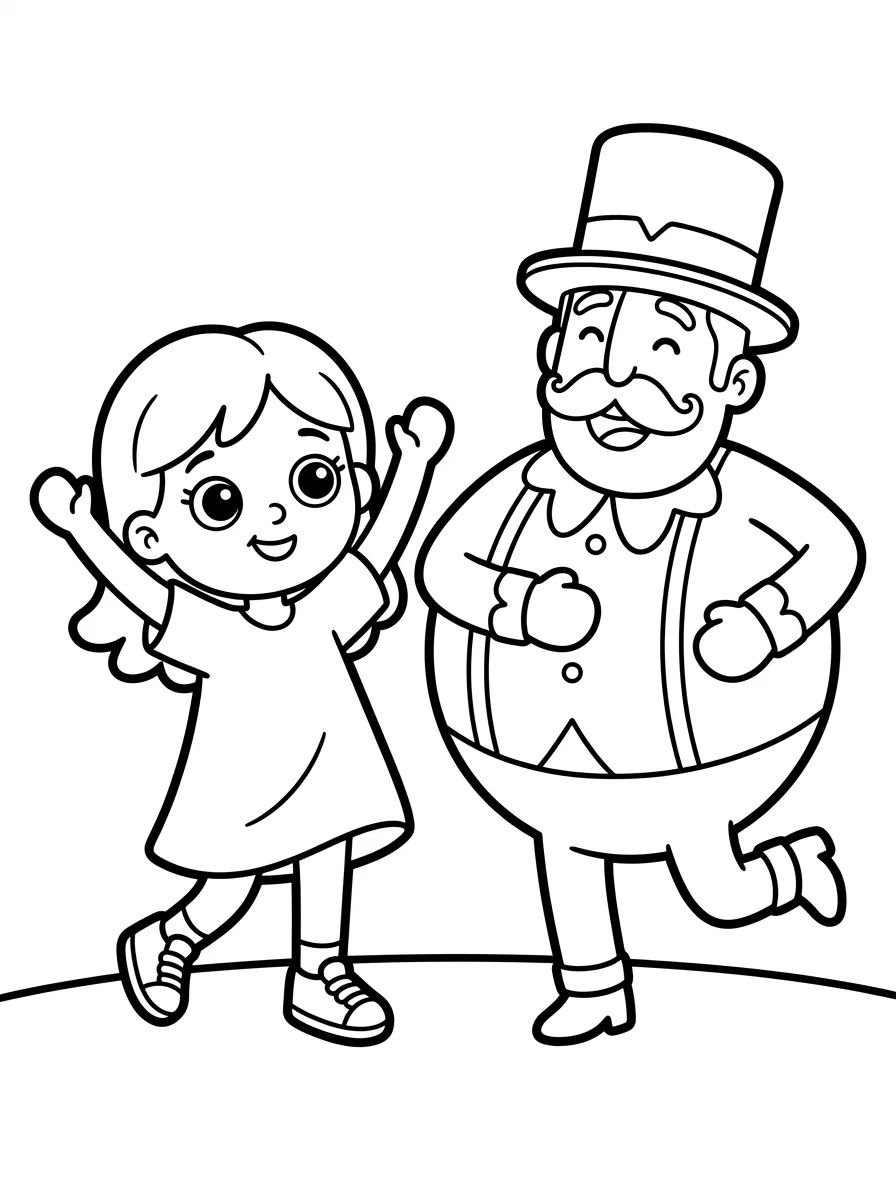 Lila Dançando com o Bita para colorir Desenho de Lila Dançando com o Bita para colorir e imprimir grátis