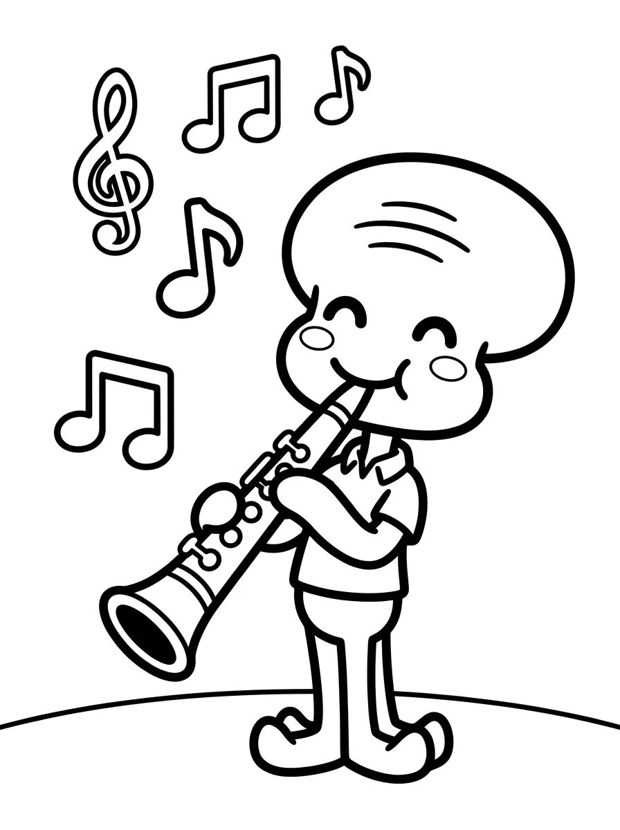 Coleção de desenhos para colorir: Lula Molusco para Colorir