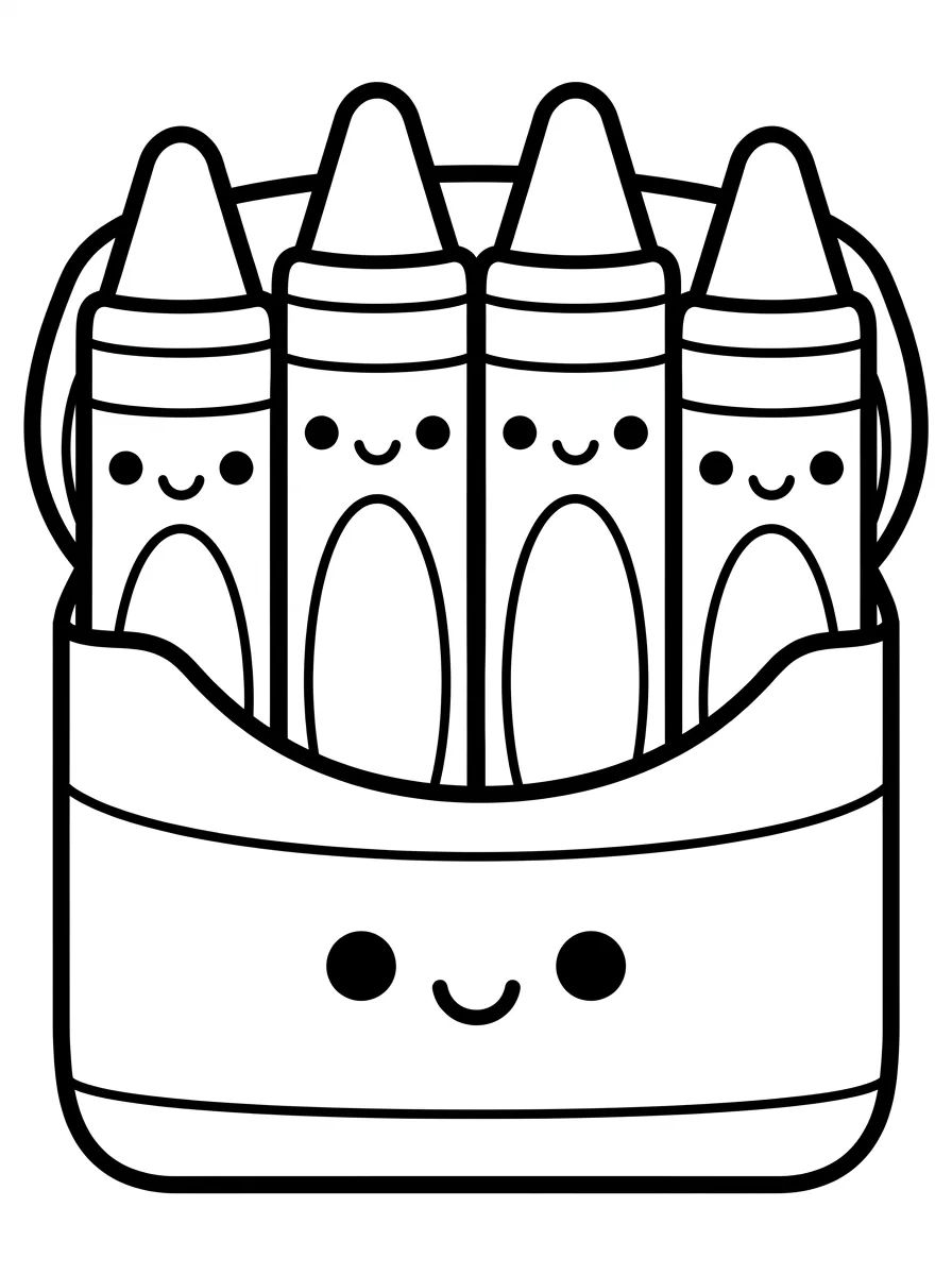 Caixa de Lápis de Cor Alegre para colorir Desenho de Caixa de Lápis de Cor Alegre para colorir e imprimir grátis