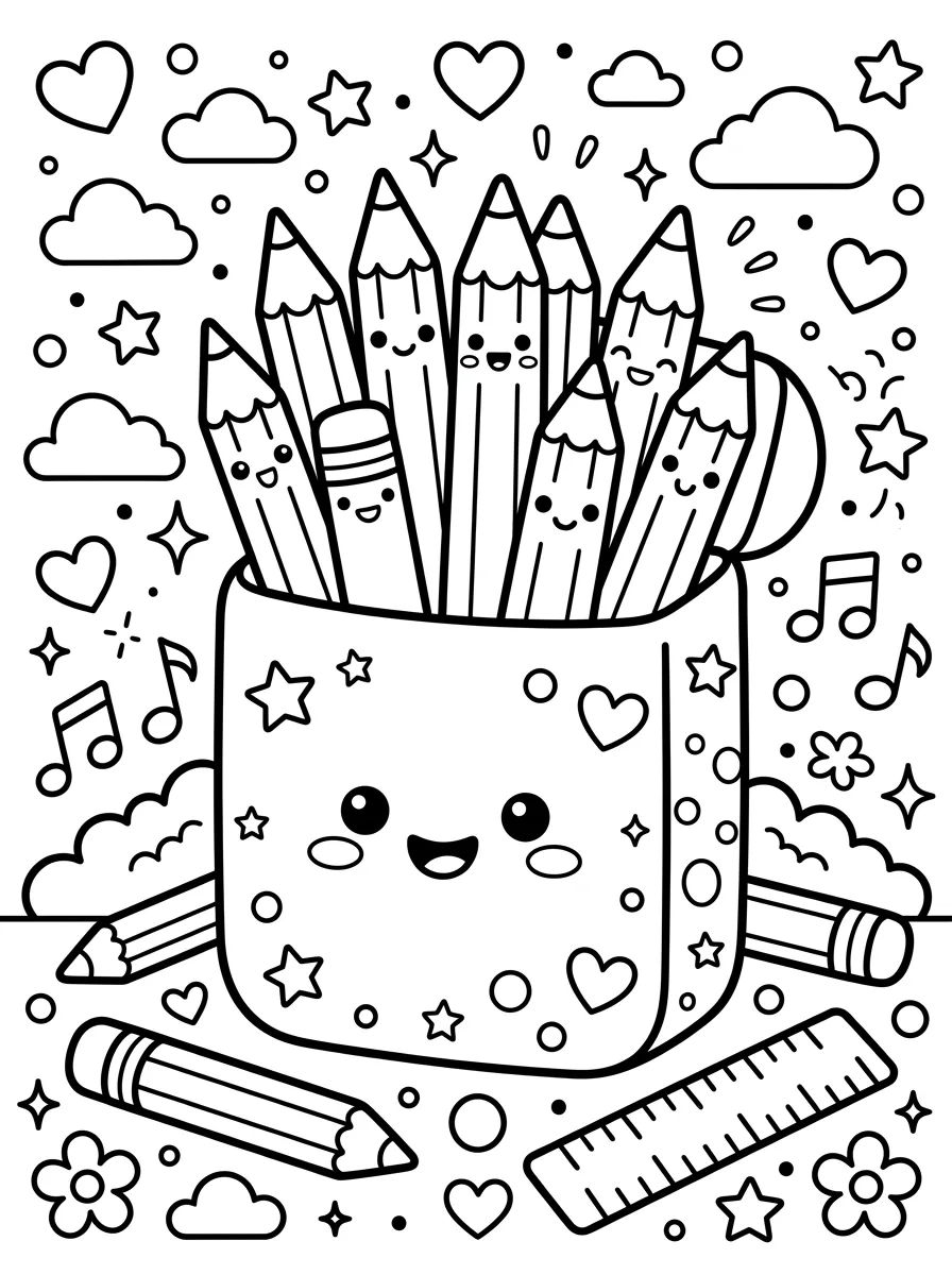 Caixinha de Lápis de Cor para colorir Desenho de Caixinha de Lápis de Cor para colorir e imprimir grátis