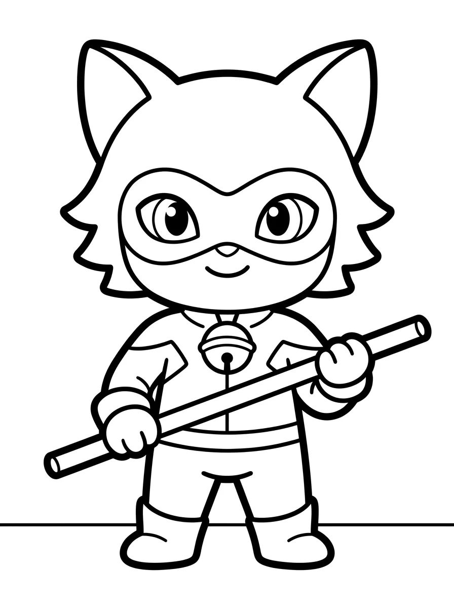Cat Noir Kawaii para colorir Desenho de Cat Noir Kawaii para colorir e imprimir grátis