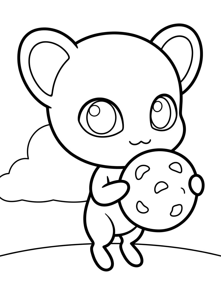 Kwami Tikki Fofinha para colorir Desenho de Kwami Tikki Fofinha para colorir e imprimir grátis