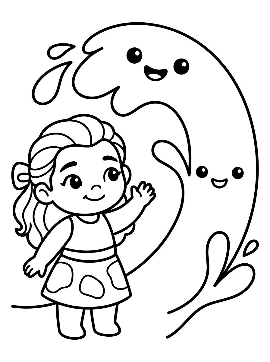 Moana and the Magic Ocean Water para colorir Desenho de Moana and the Magic Ocean Water para colorir e imprimir grátis