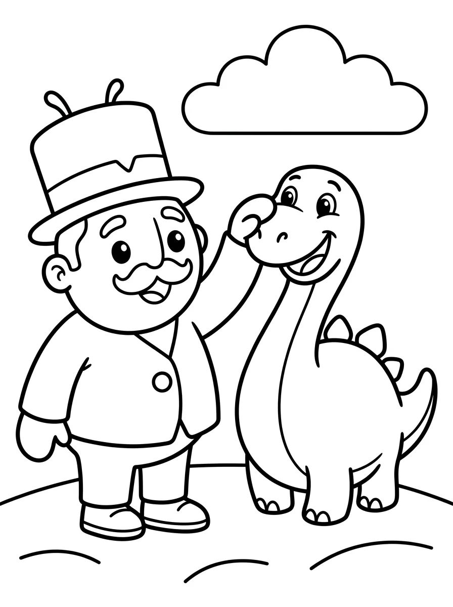 Bita e o Amigo Dinossauro para colorir Desenho de Bita e o Amigo Dinossauro para colorir e imprimir grátis