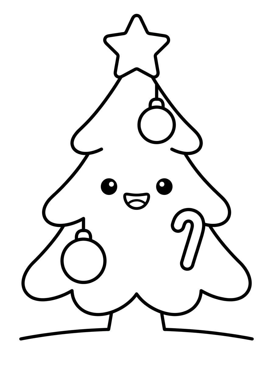 Árvore de Natal Enfeitada para colorir Desenho de Árvore de Natal Enfeitada para colorir e imprimir grátis