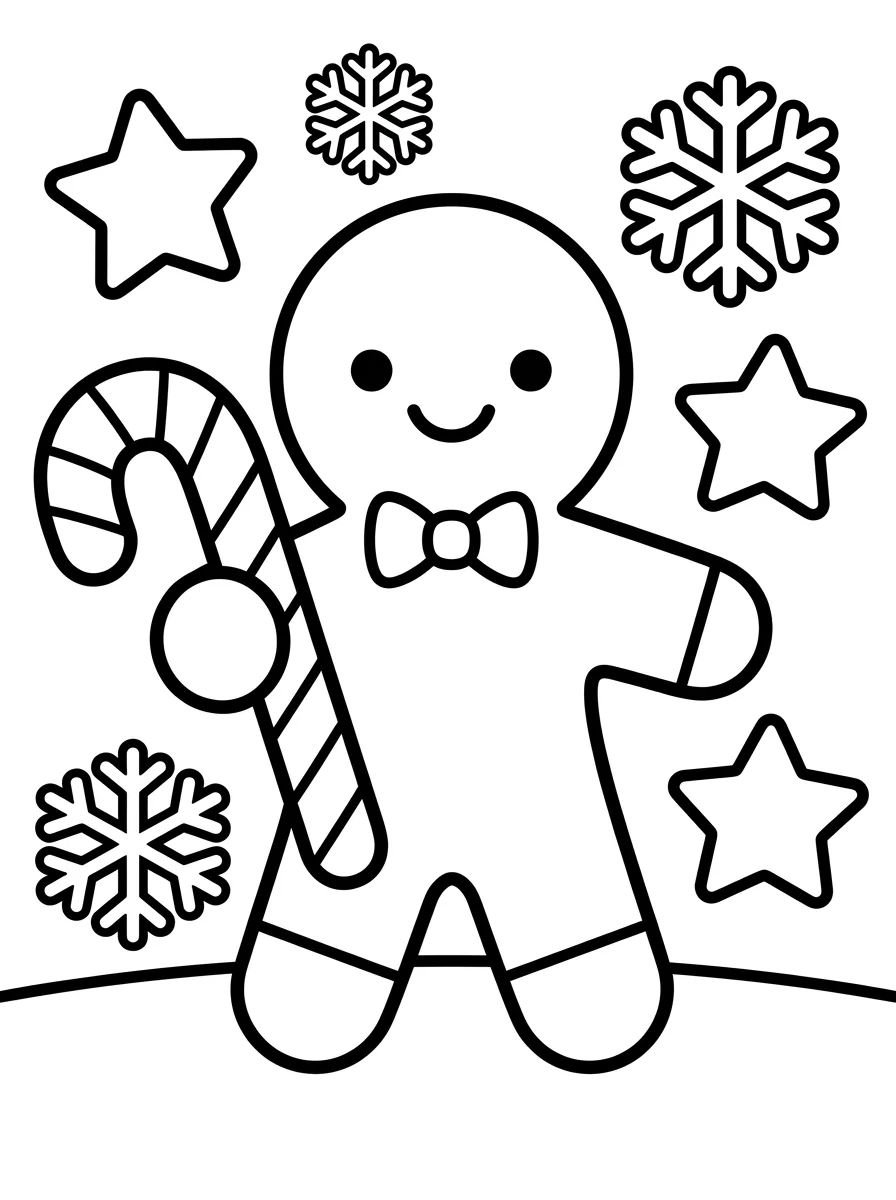 Biscoito de Gengibre Divertido para colorir Desenho de Biscoito de Gengibre Divertido para colorir e imprimir grátis