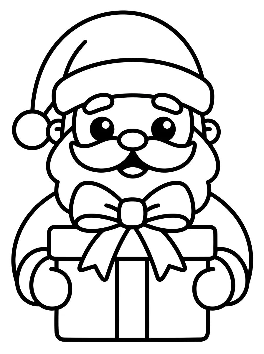Coleção de desenhos para colorir: Desenhos de Natal Fofos para Colorir