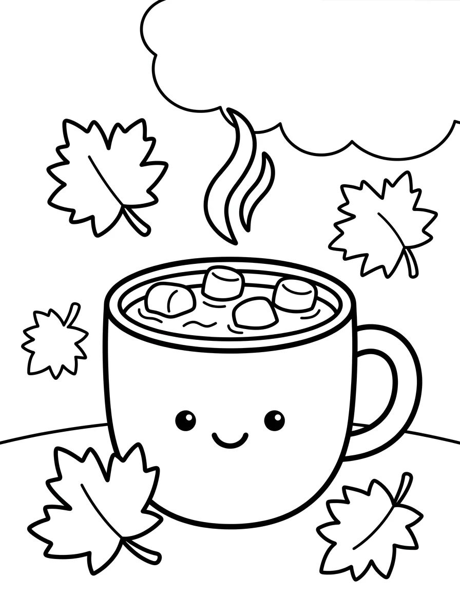 Caneca Quentinha de Chocolate para colorir Desenho de Caneca Quentinha de Chocolate para colorir e imprimir grátis