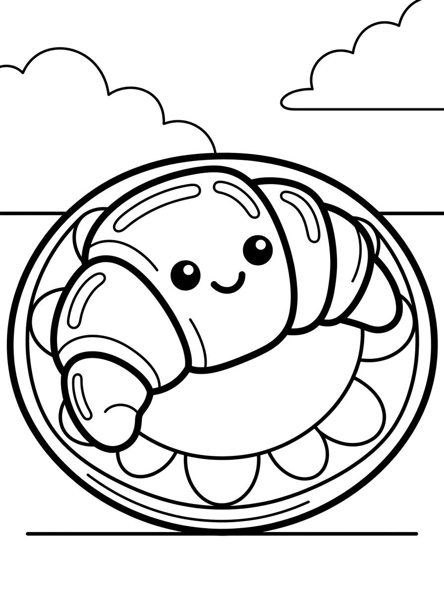 Coleção de desenhos para colorir: Padaria Fofa para Colorir