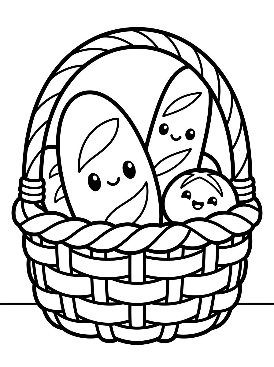 Pão Francês e Cesta de Pães para colorir Desenho de Pão Francês e Cesta de Pães para colorir e imprimir grátis