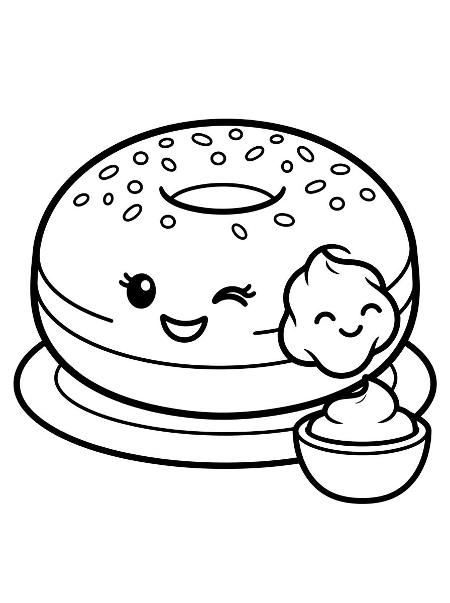 Sonho de Padaria com Recheio Feliz para colorir Desenho de Sonho de Padaria com Recheio Feliz para colorir e imprimir grátis