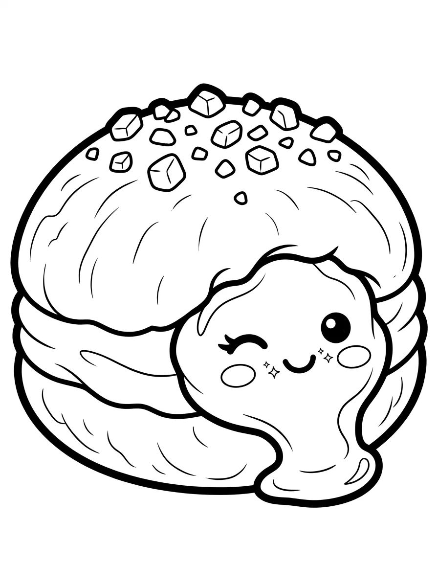 Sonho de Padaria Gostoso para colorir Desenho de Sonho de Padaria Gostoso para colorir e imprimir grátis