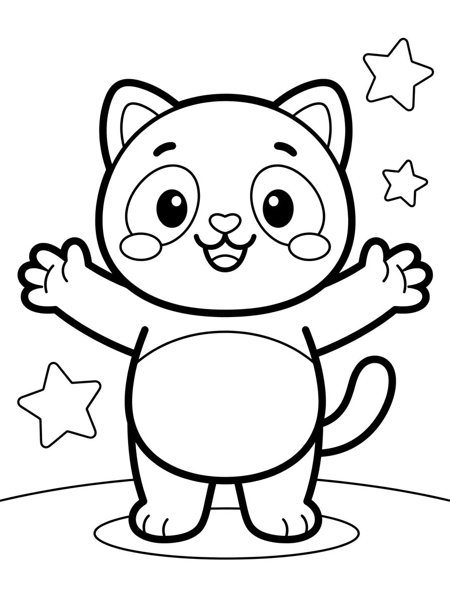 Coleção de desenhos para colorir: Pandy Gato para Colorir