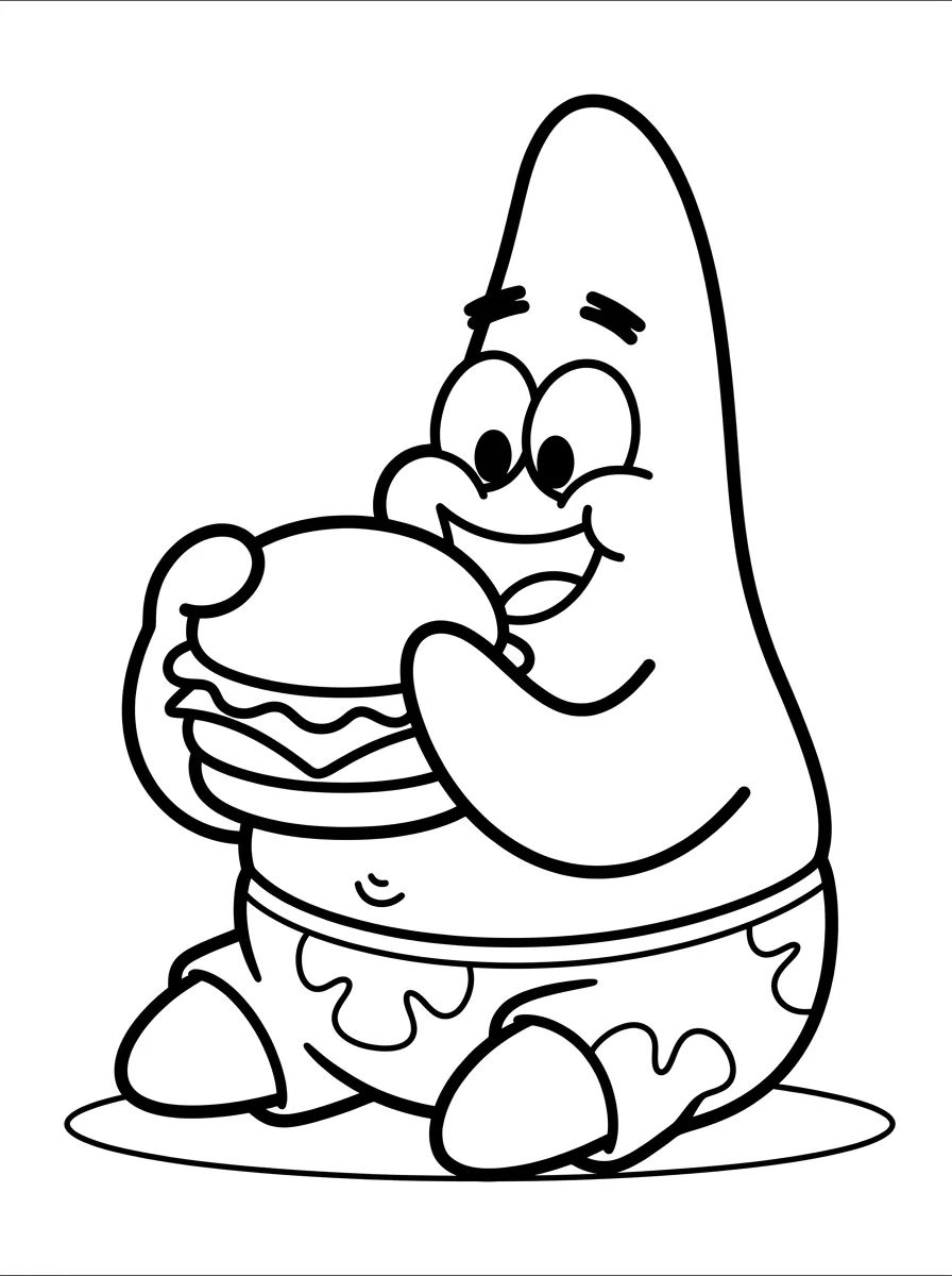 Capa da coleção Patrick Estrela para Colorir