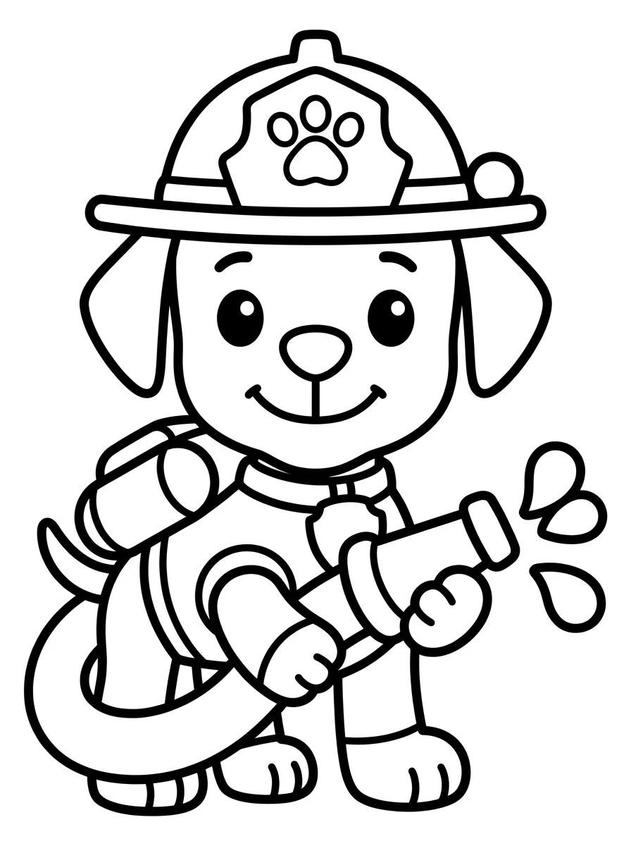 Marshall Bombeiro Patrulha Canina para colorir Desenho de Marshall Bombeiro Patrulha Canina para colorir e imprimir grátis