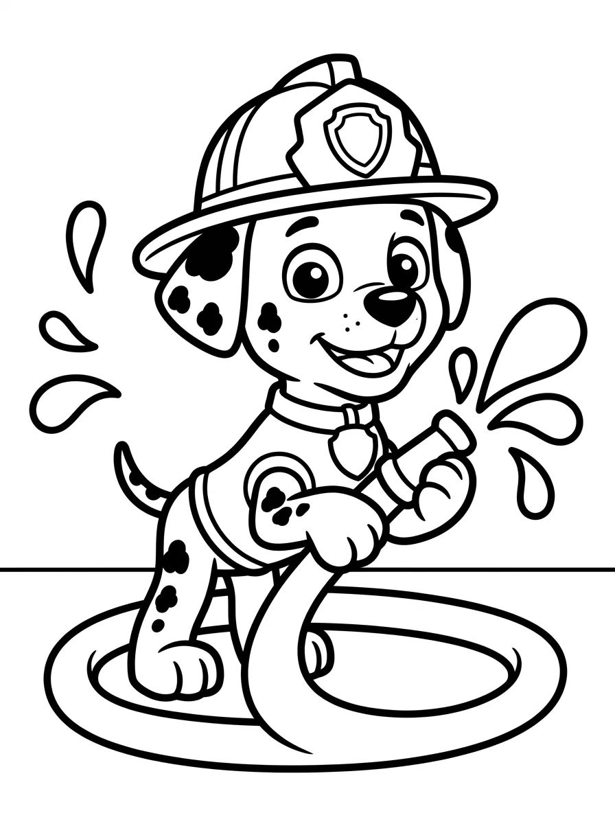Marshall Filhote Bombeiro para colorir Desenho de Marshall Filhote Bombeiro para colorir e imprimir grátis
