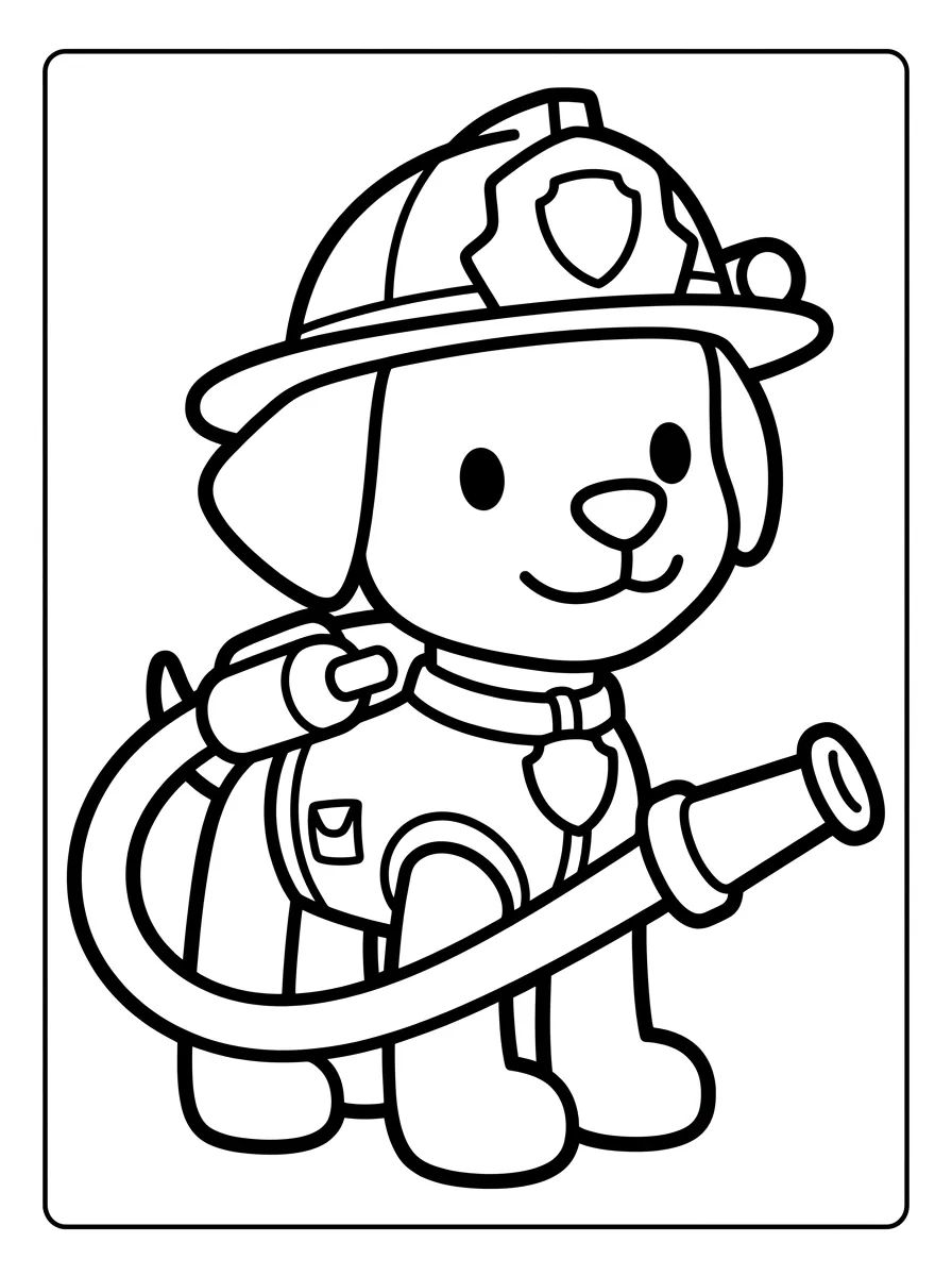 Marshall o Bombeiro Divertido para colorir Desenho de Marshall o Bombeiro Divertido para colorir e imprimir grátis