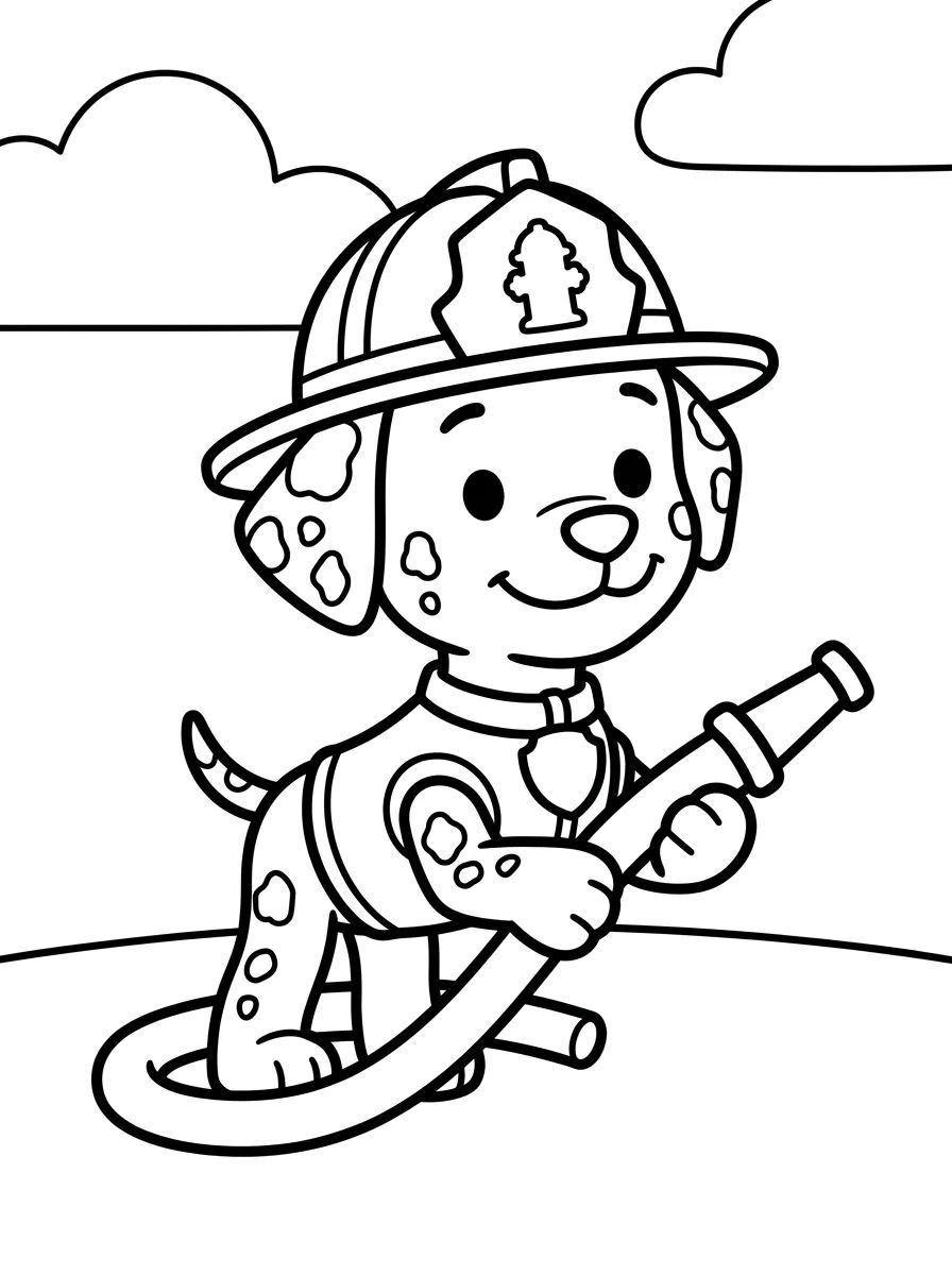 Marshall o Cachorrinho Bombeiro para colorir Desenho de Marshall o Cachorrinho Bombeiro para colorir e imprimir grátis