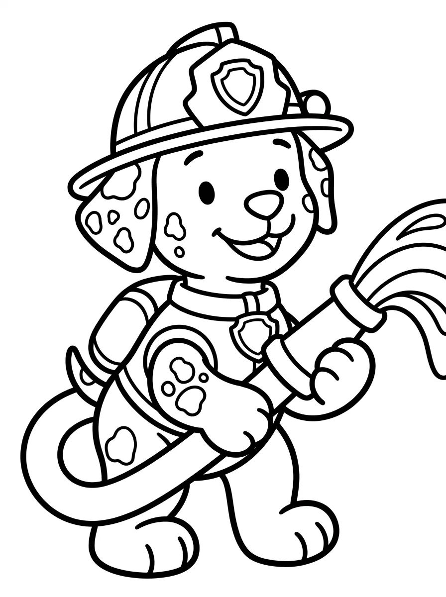 Marshall o Cachorro Bombeiro para colorir Desenho de Marshall o Cachorro Bombeiro para colorir e imprimir grátis
