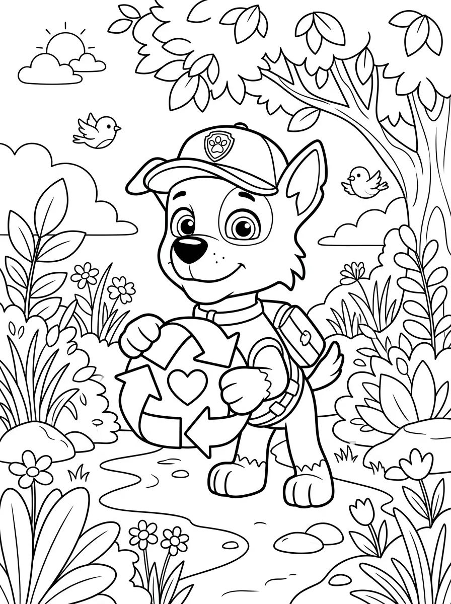 Rocky Amigo da Natureza para colorir Desenho de Rocky Amigo da Natureza para colorir e imprimir grátis