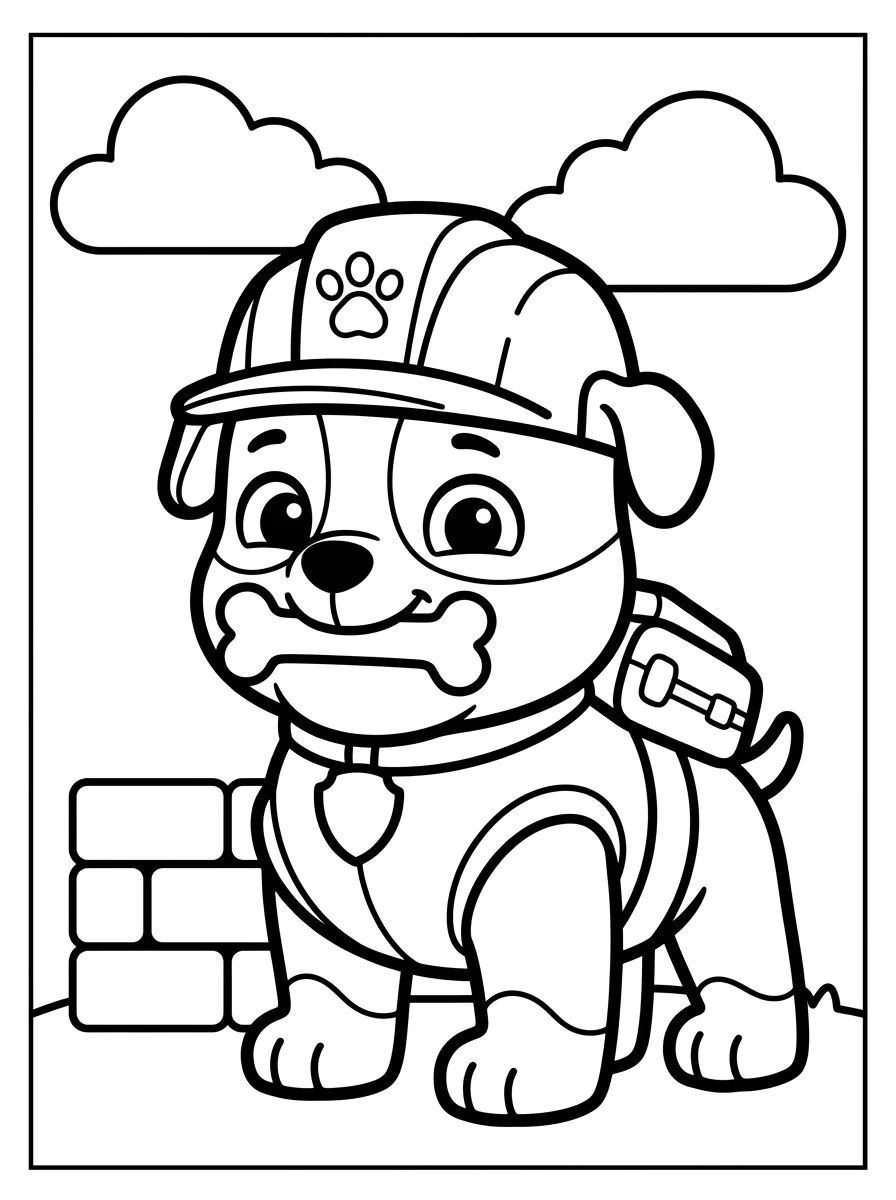 Rubble com Capacete de Construção para colorir Desenho de Rubble com Capacete de Construção para colorir e imprimir grátis